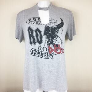 Western Keyhole Graphic Concert Tee Sz Small